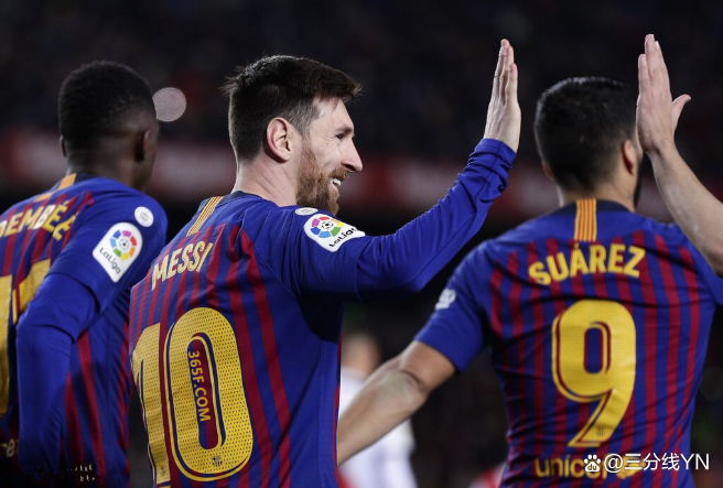 梅西再度射入进球，稳坐射手榜首位